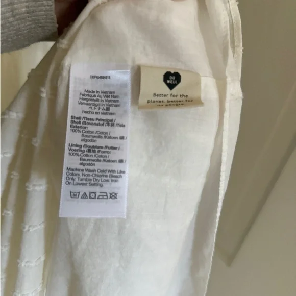 NWT Madewell Cream Dress Bubble Midi. New With Tag. Women’s Size Medium. - Picture 12 of 14